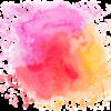 watercolour, pink, orange