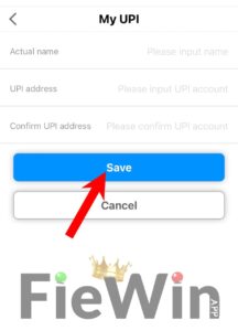 add your UPI ID or Your Bank Account