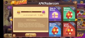 Weekly Bonus Features In Rummy Ares Apk