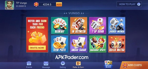 Teen Patti Vungo App