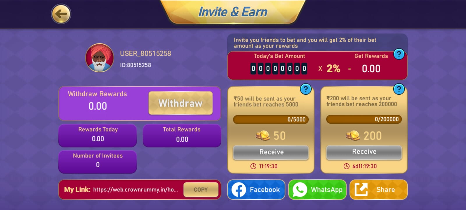 How To Refer & Earn From Rummy Winner Apk