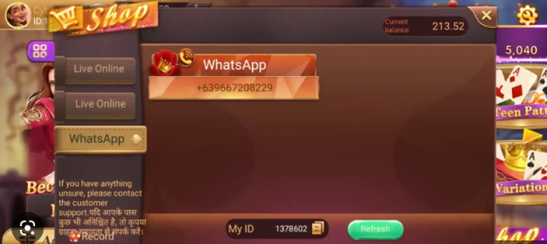 Teen Patti Regal Apk Customer Support