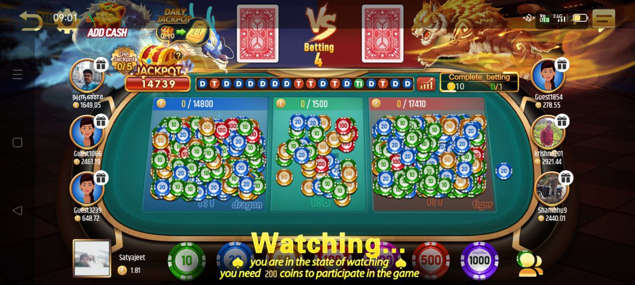 How to Play Teen Patti Win 101 App Game Dragon Vs Tiger ₹25000