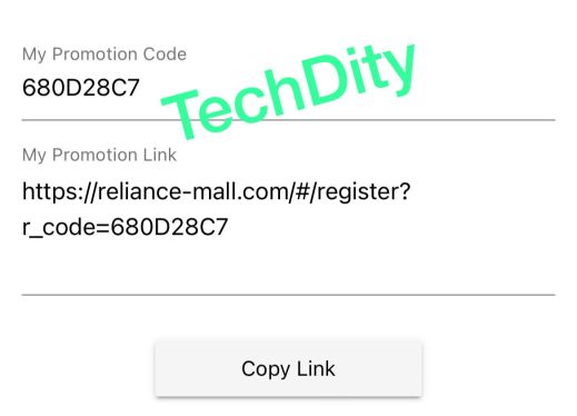 Reliance Mall Refer and Earn Offer